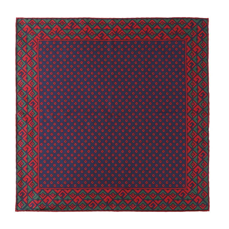 Gucci Flower Print Pocket Square in Blue