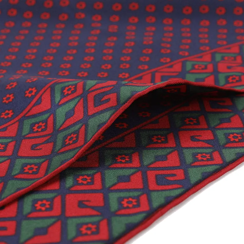 Gucci Flower Print Pocket Square in Blue
