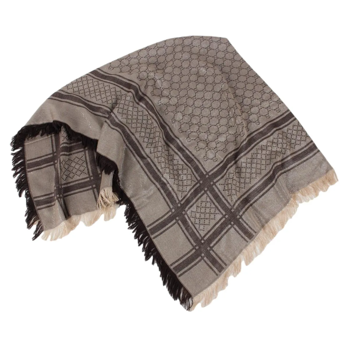 Gucci GG Guccissima Monogram Surviee Scarf in Brown