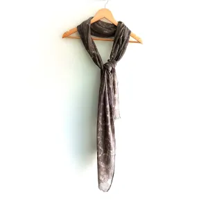 Hand Block Dhabu Print Cotton Brown Scarf