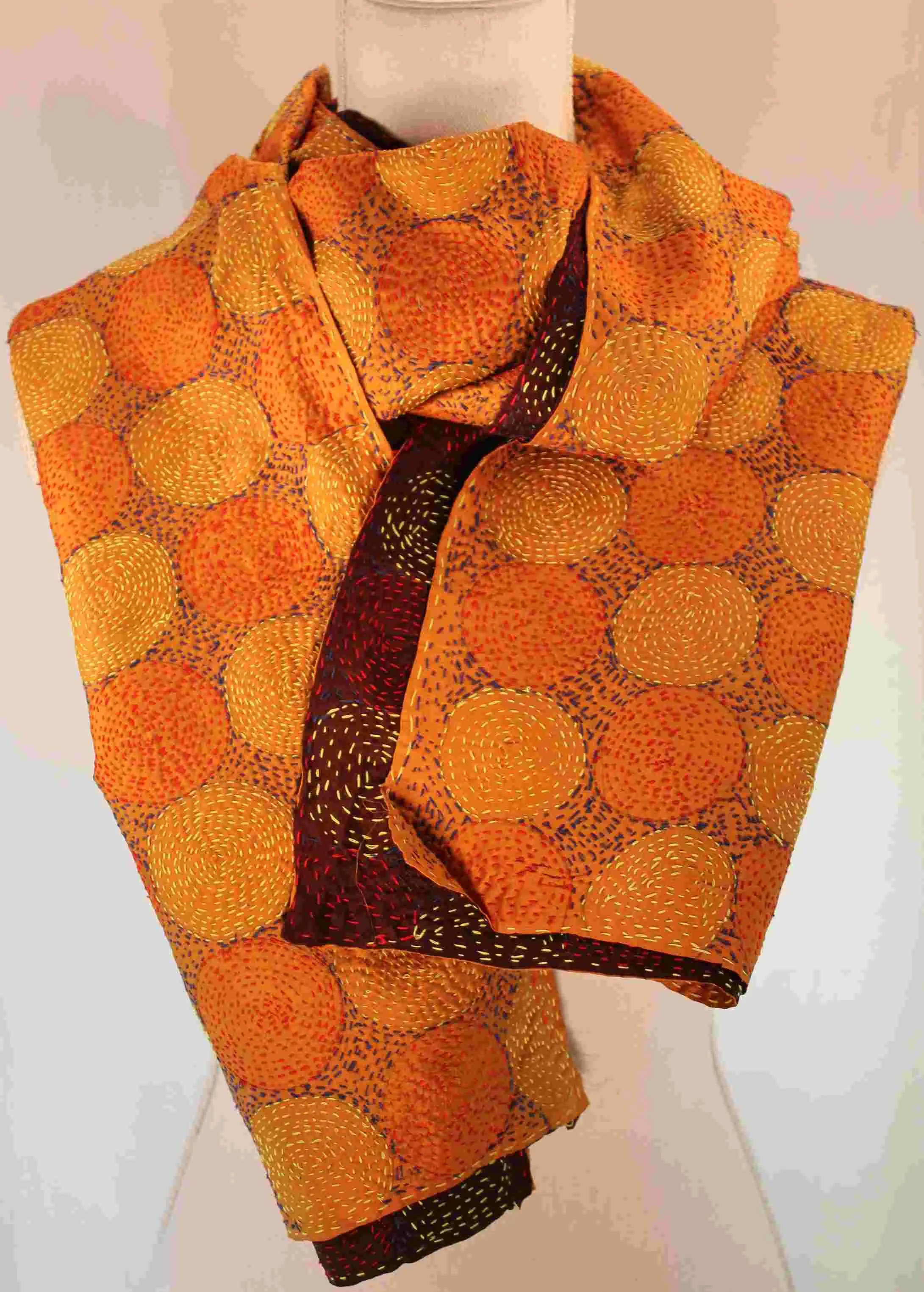 Hand-stitched Silk Scarf