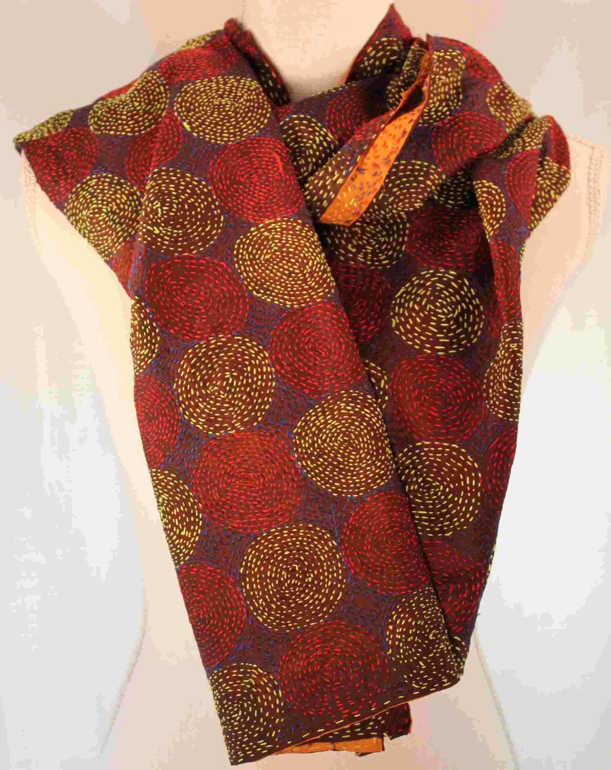 Hand-stitched Silk Scarf