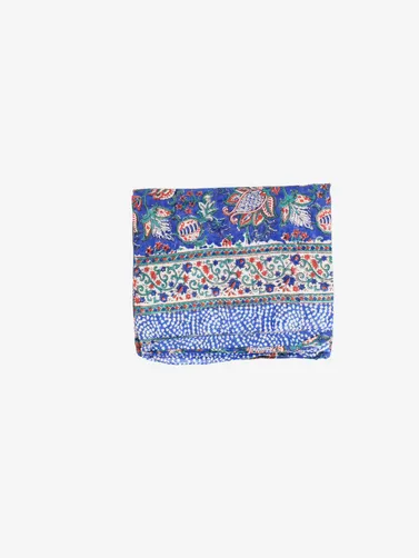 Handmade Block Print Sarong/Scarf Floral Blue & White floral