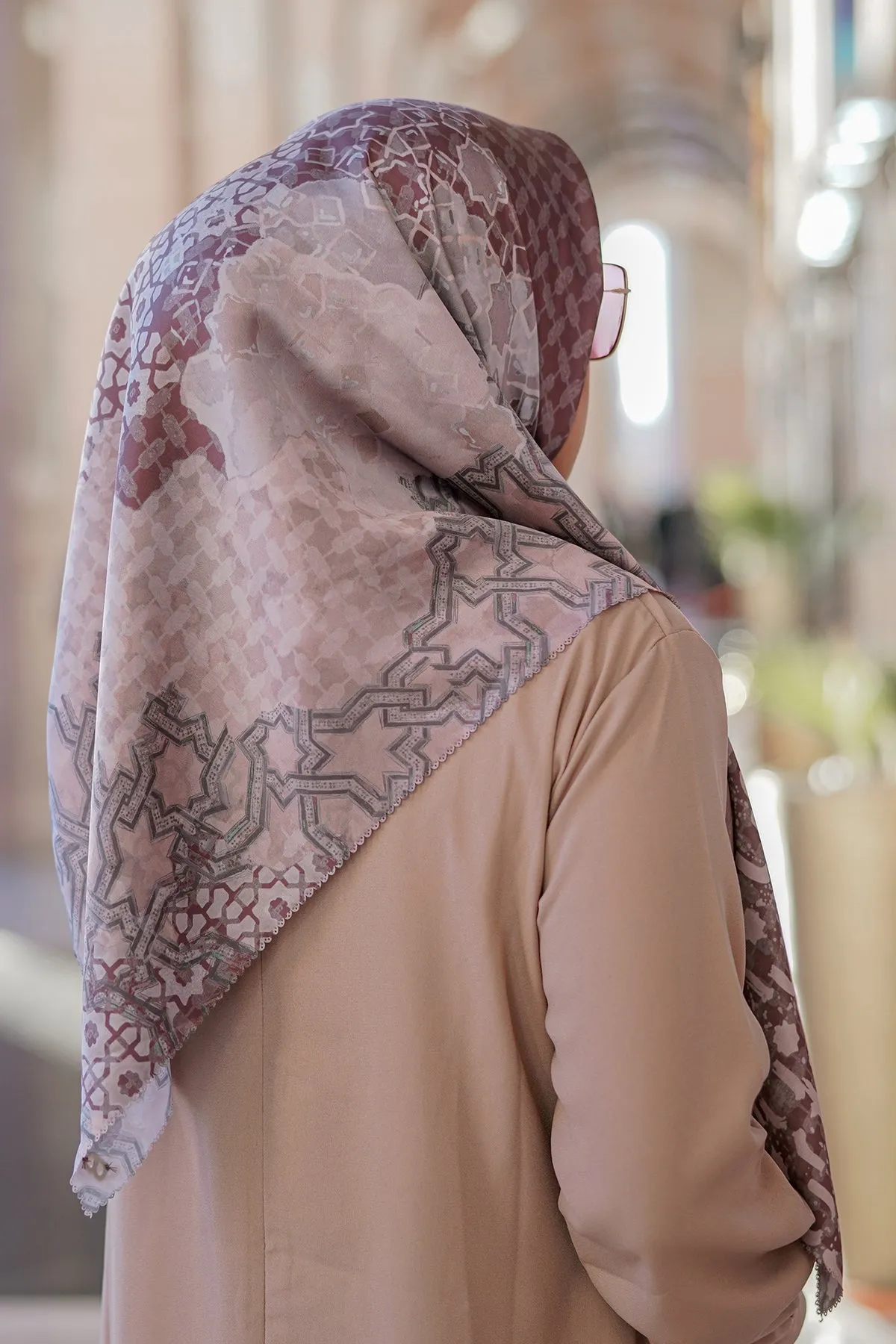 Haramain Series Satin Square - Berry
