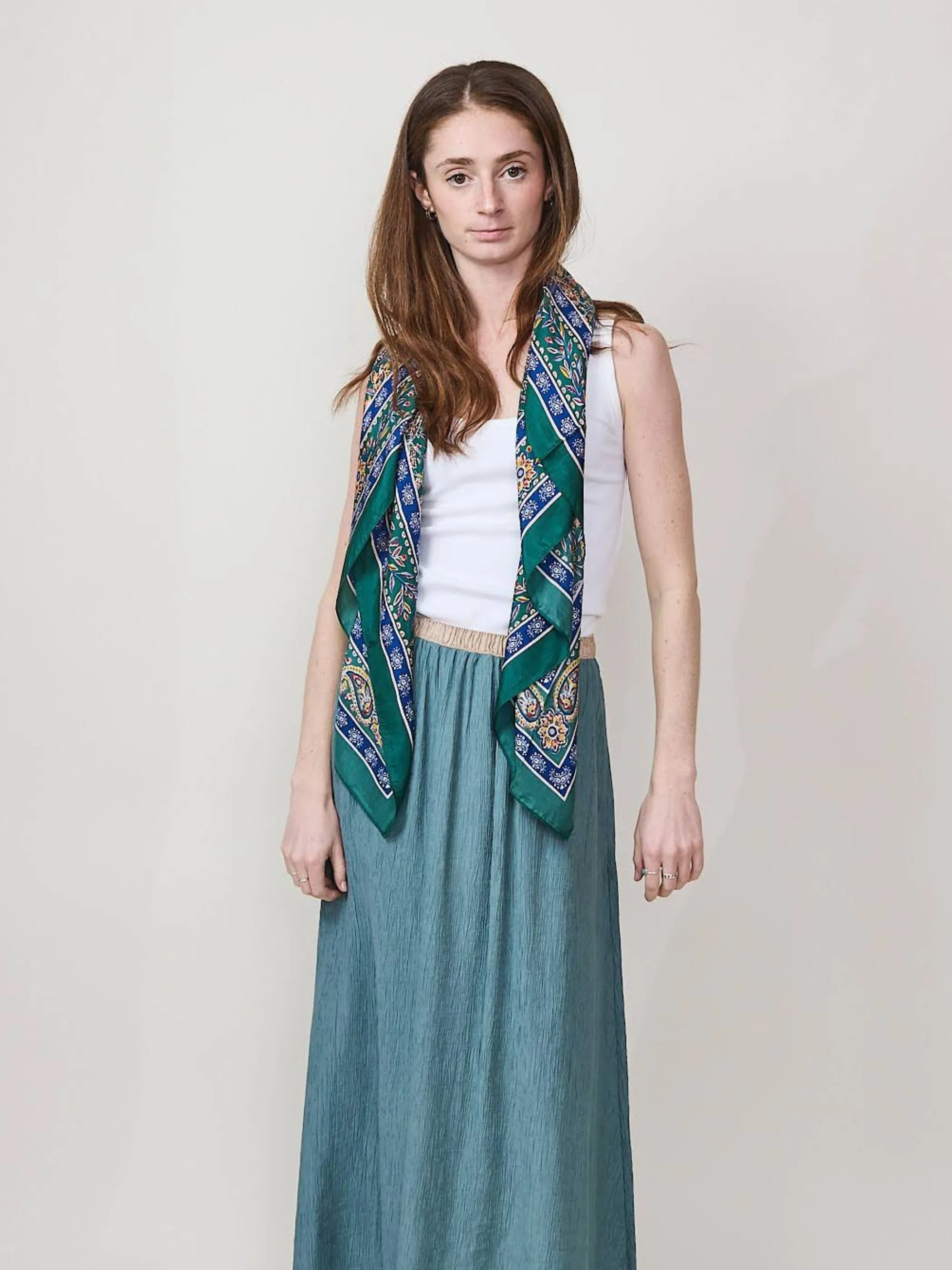 Hartford Silk Bandana, green