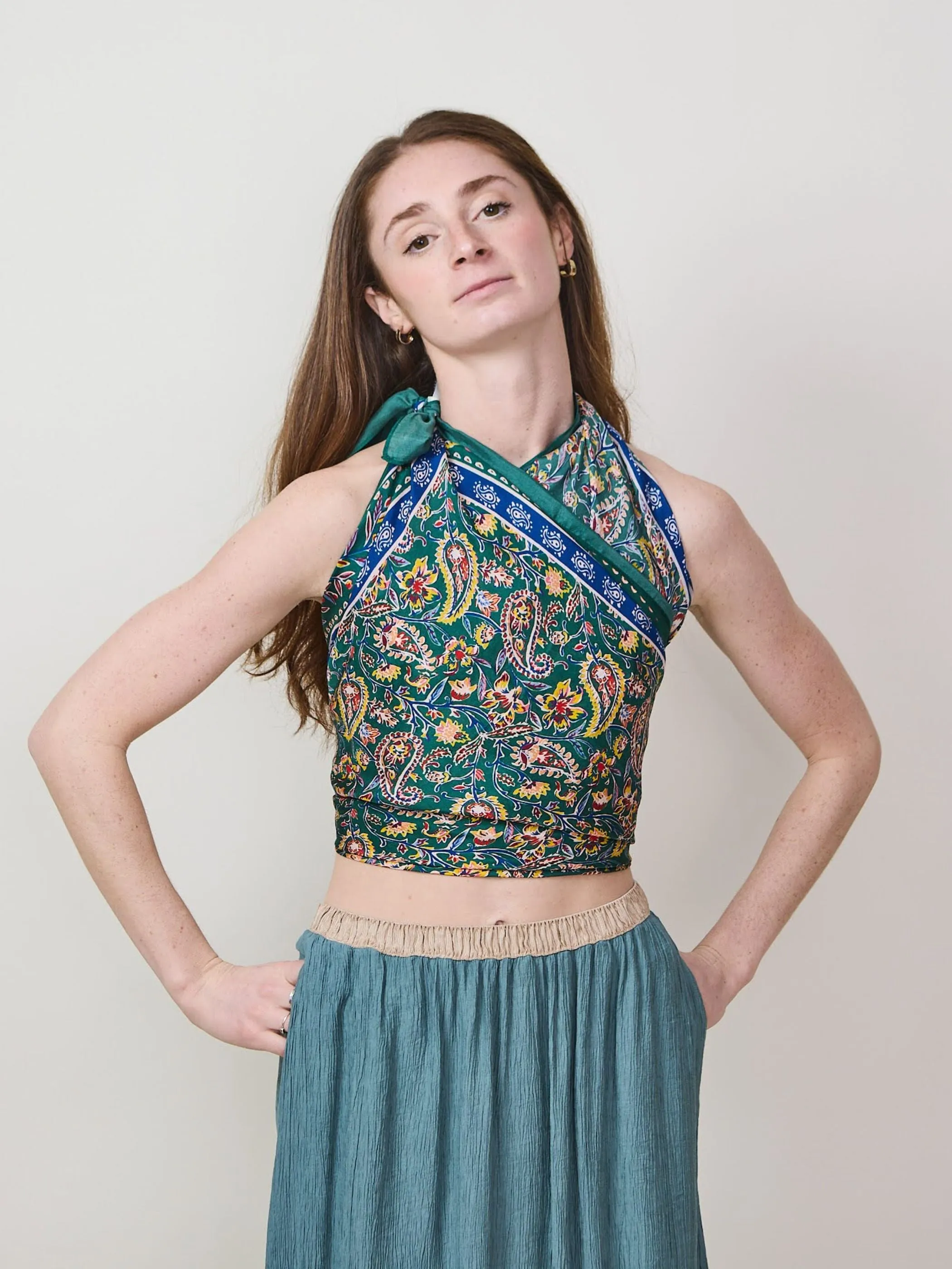 Hartford Silk Bandana, green