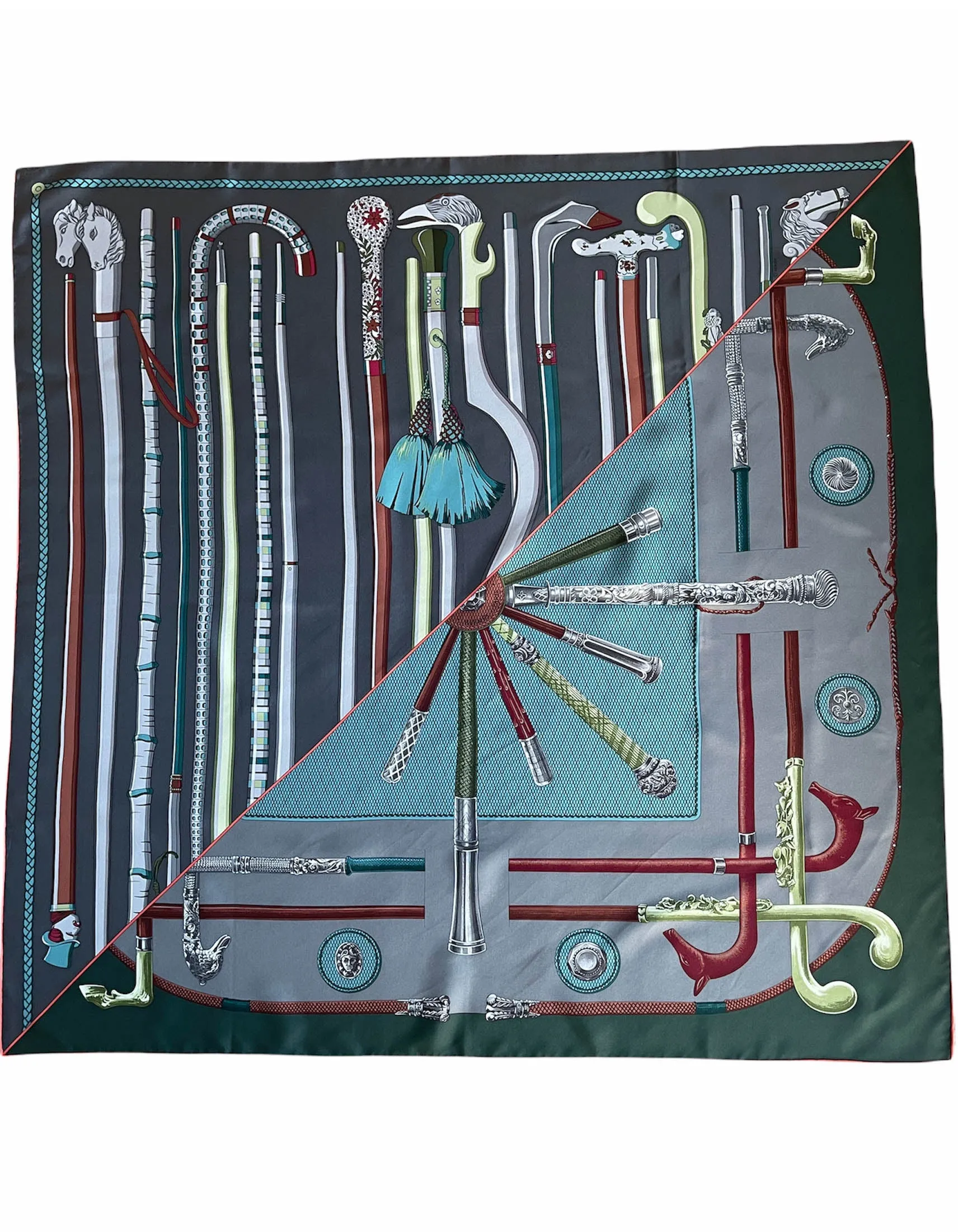 Hermes Cannes Et Cannes Scarf 90cm Silk Scarf