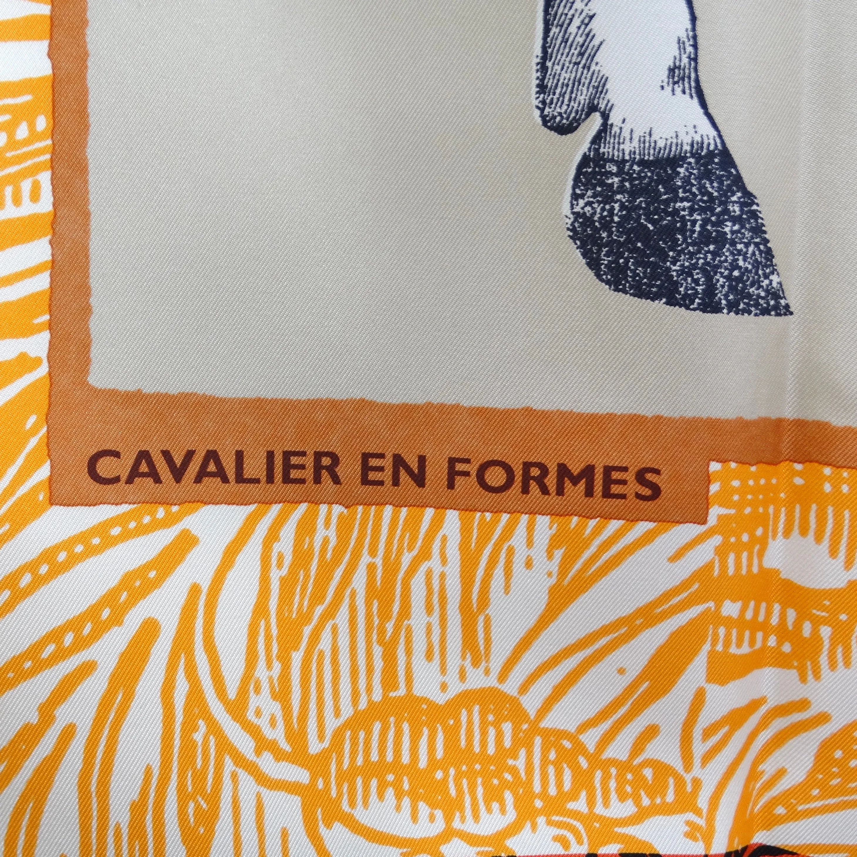 Hermes Cavalier En Formes Silk Scarf