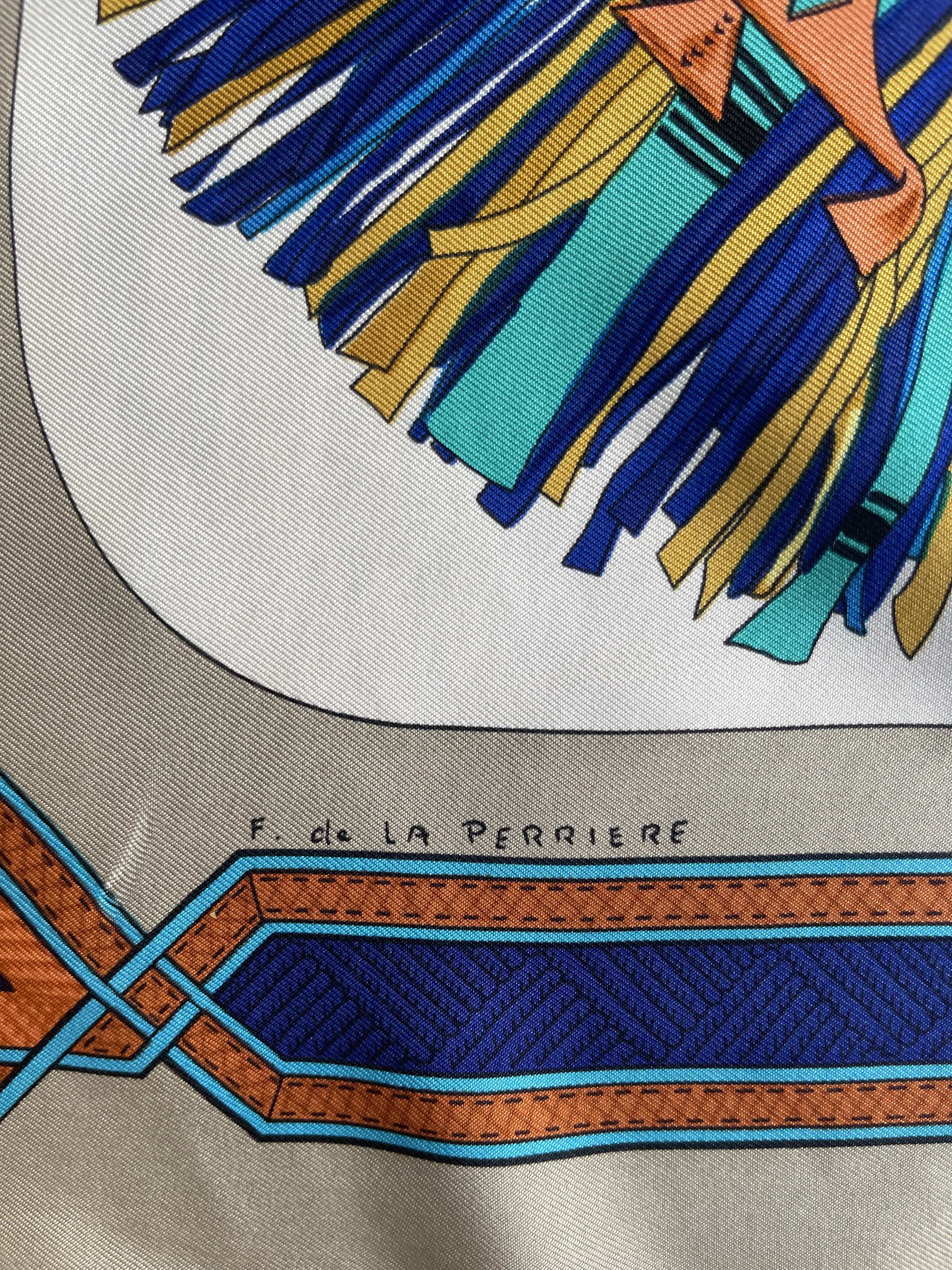 Hermes Cuirs du Desert 90cm Silk Scarf