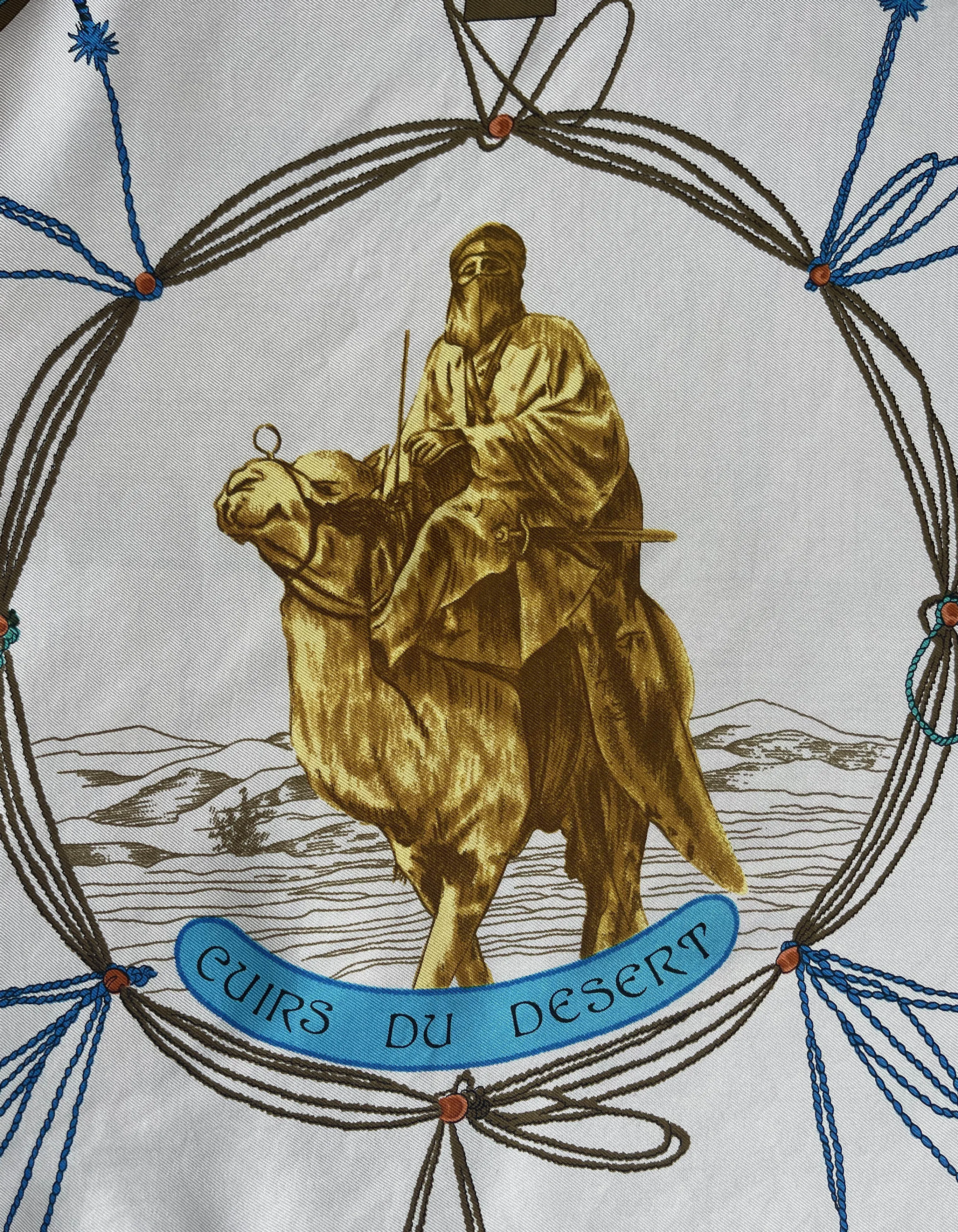 Hermes Cuirs du Desert 90cm Silk Scarf