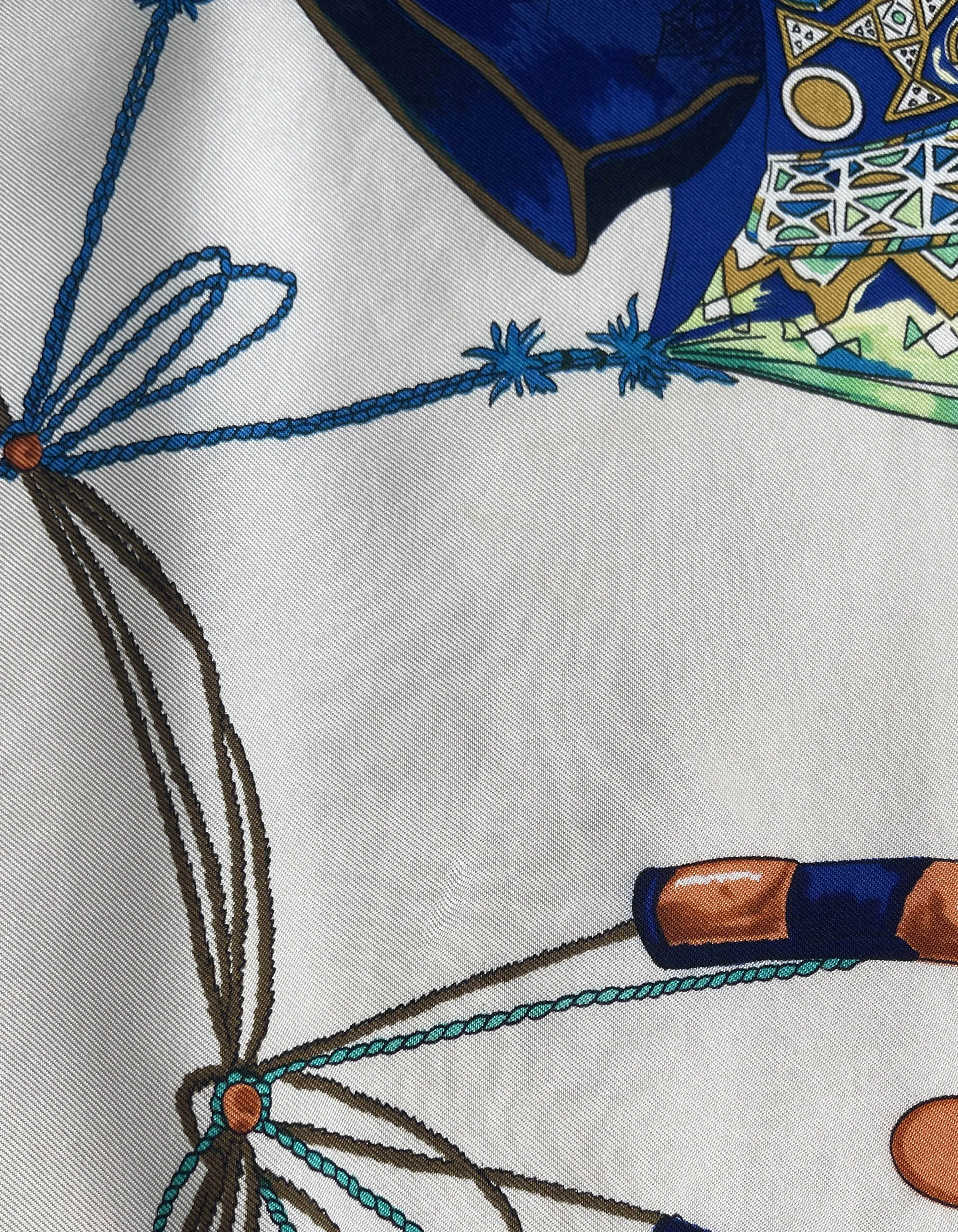 Hermes Cuirs du Desert 90cm Silk Scarf