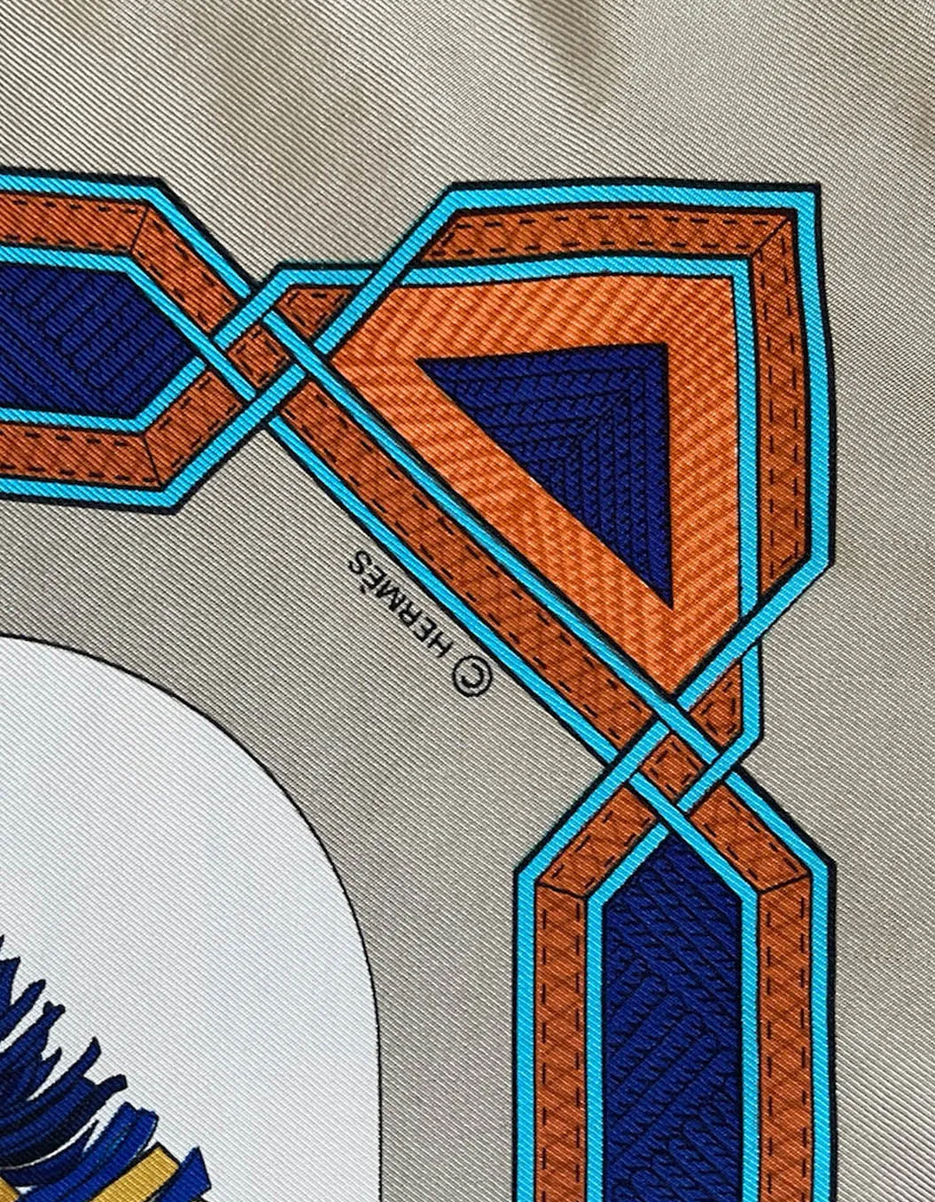 Hermes Cuirs du Desert 90cm Silk Scarf