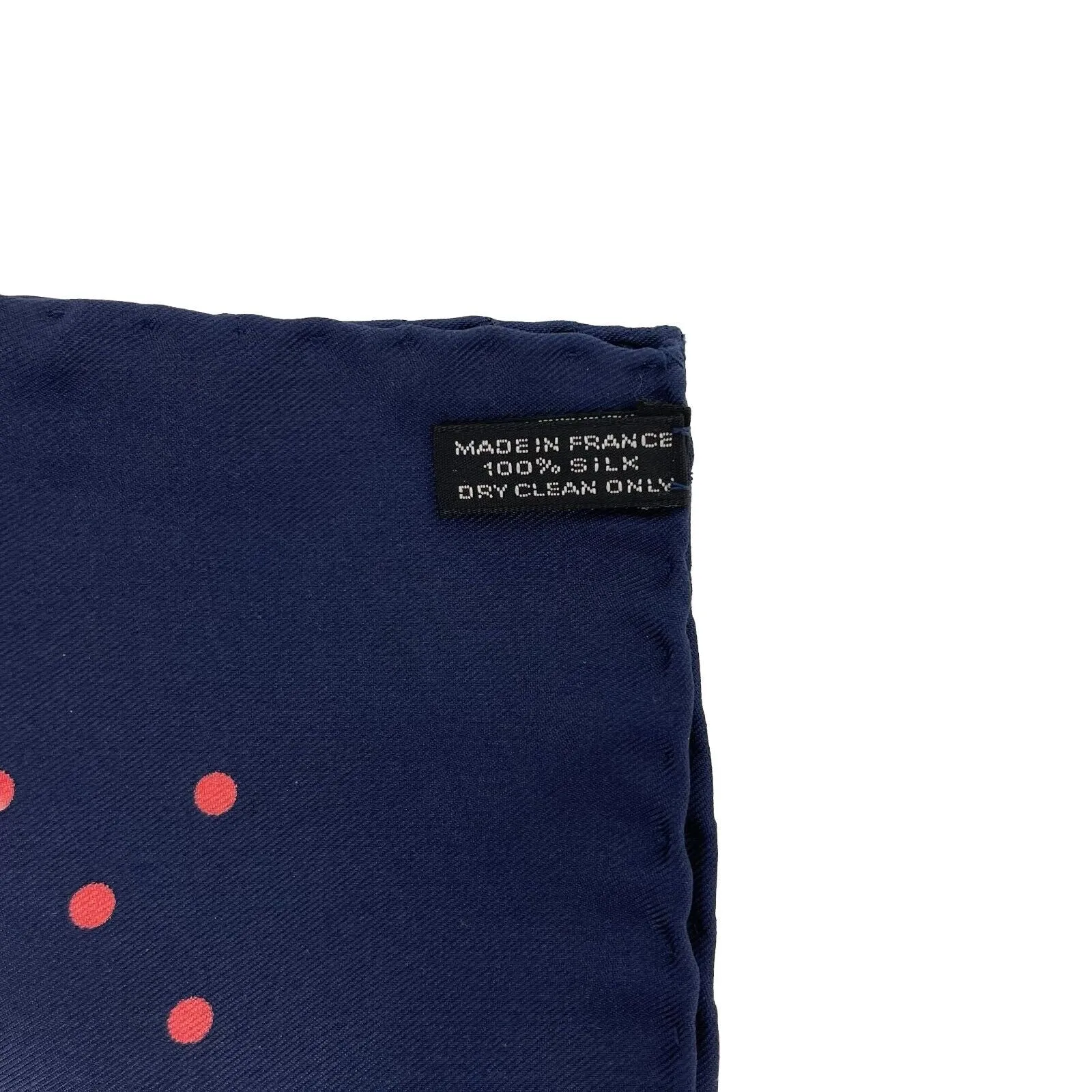 Hermes - Excellent - Paris Red Polka Dot Navy Blue Wrap - Blue/Pink - One Size