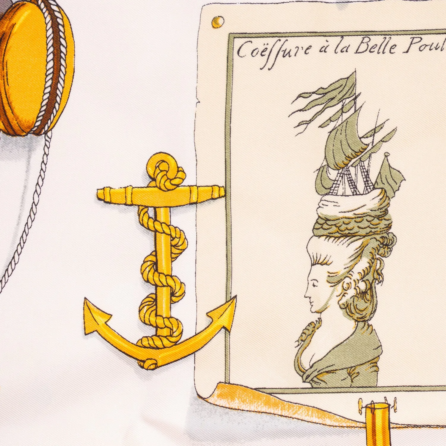 Hermes Marine Printed Silk Scarf