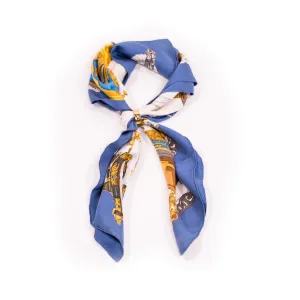 Hermes Marine Printed Silk Scarf