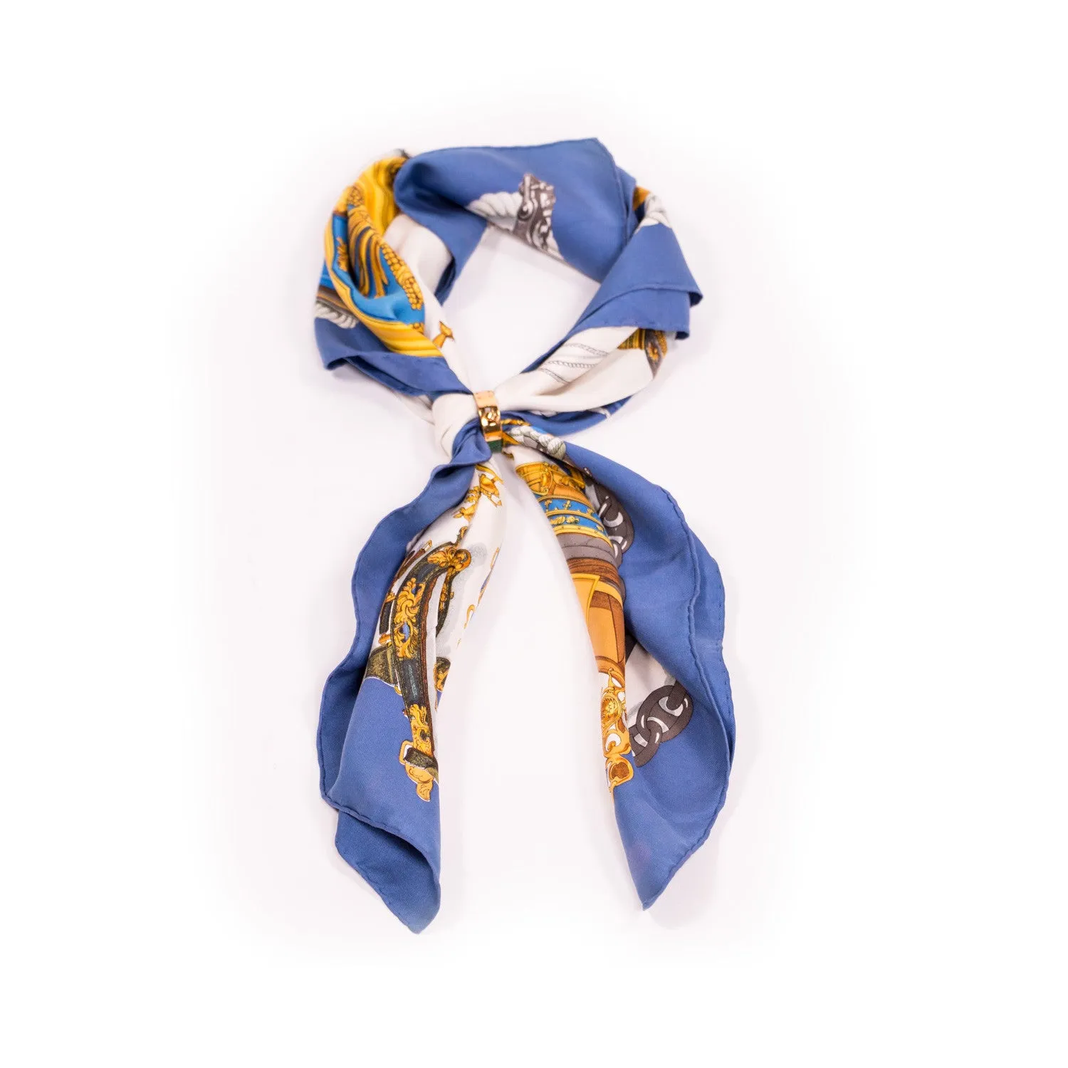 Hermes Marine Printed Silk Scarf