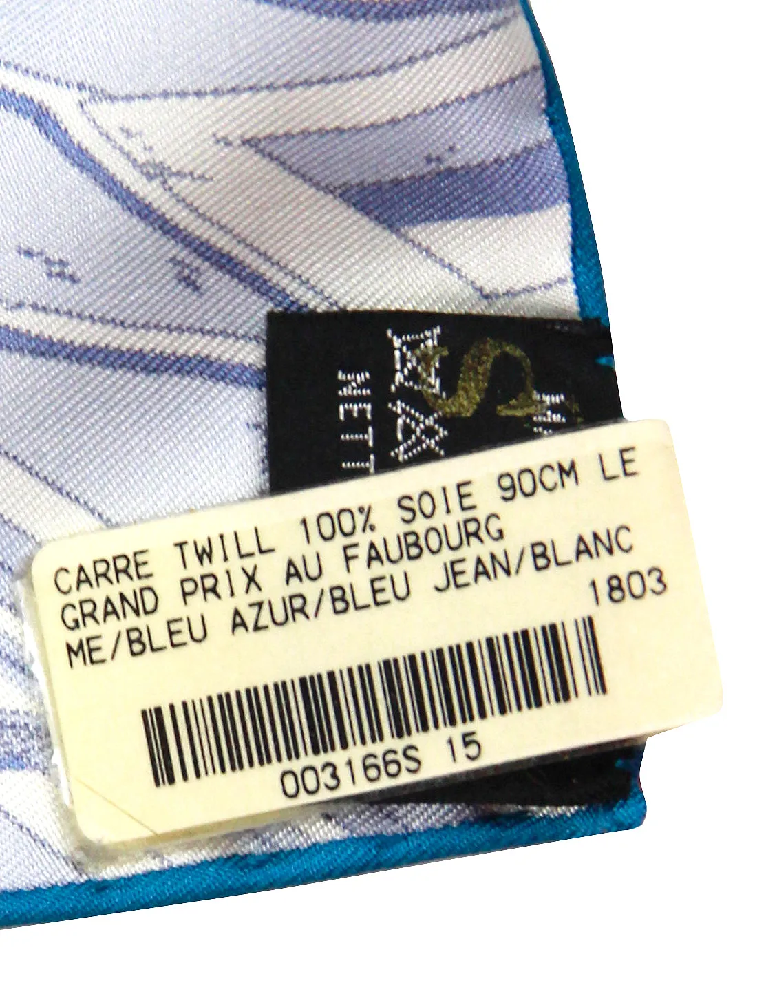 Hermes NEW Blue Grand Prix au Faubourg 90cm Silk Scarf
