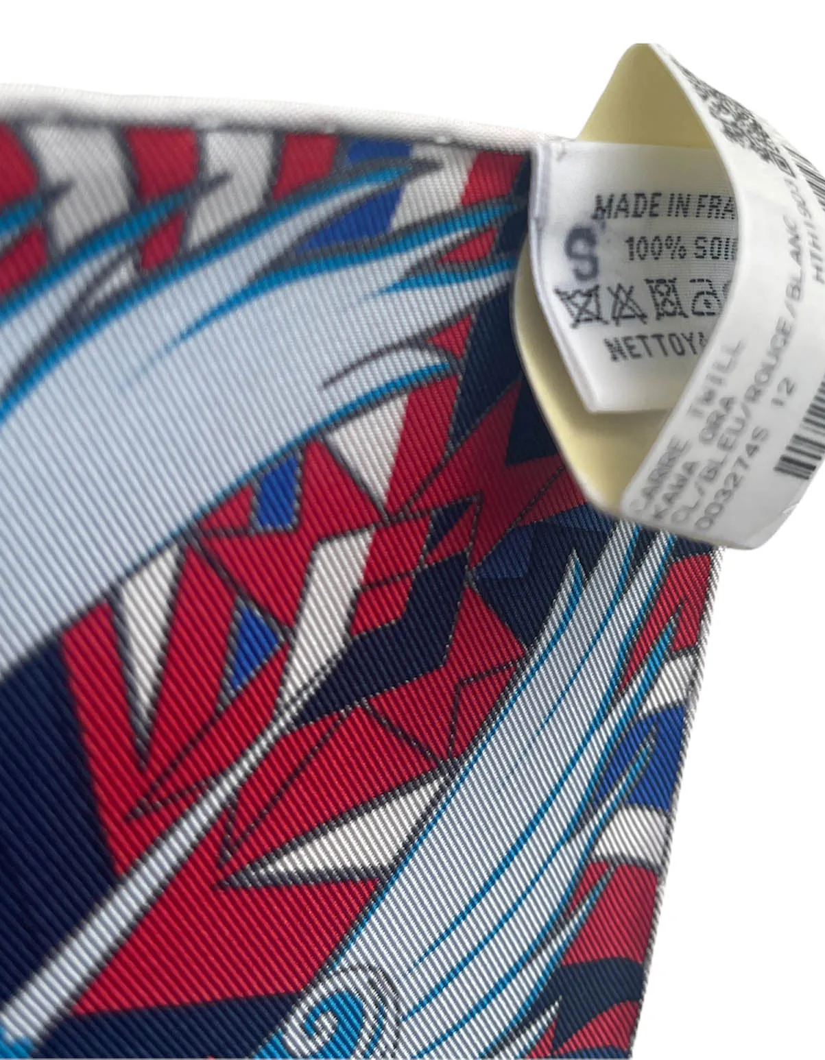 Hermes NEW Blue/Red/White Kawa Ora 90cm Silk Scarf
