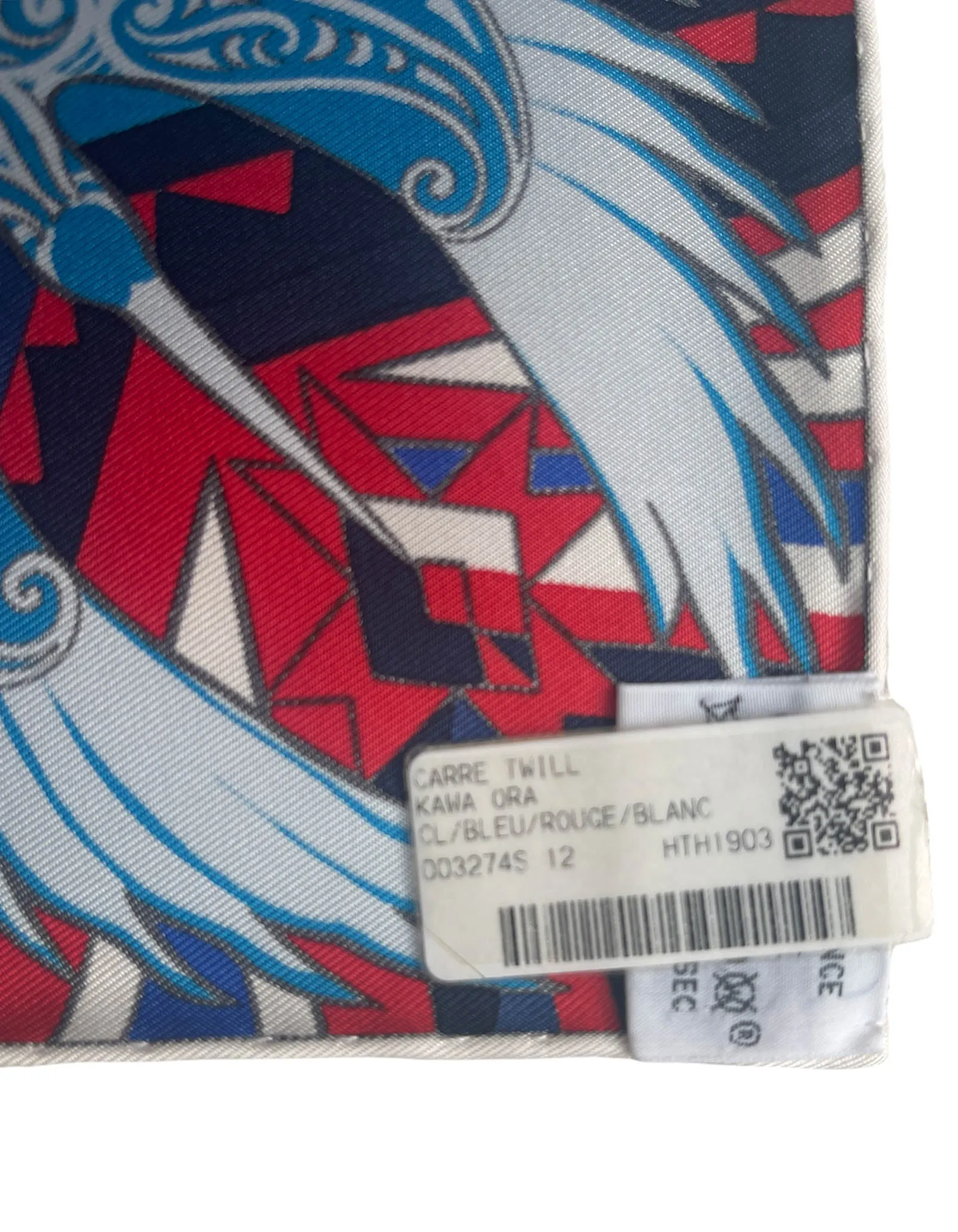 Hermes NEW Blue/Red/White Kawa Ora 90cm Silk Scarf