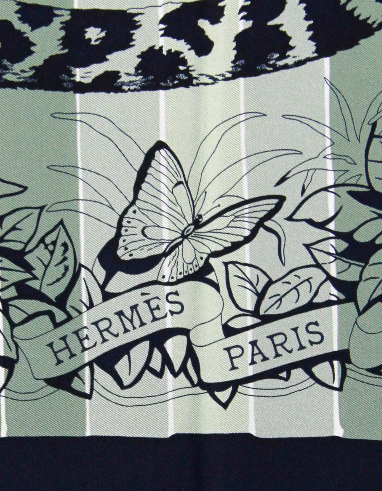 Hermes NEW Midnight Blue/ Green Jungle Love Rainbow 90cm Silk Scarf