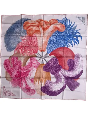 Hermes NEW Plumets Et Panaches 90cm Silk Scarf