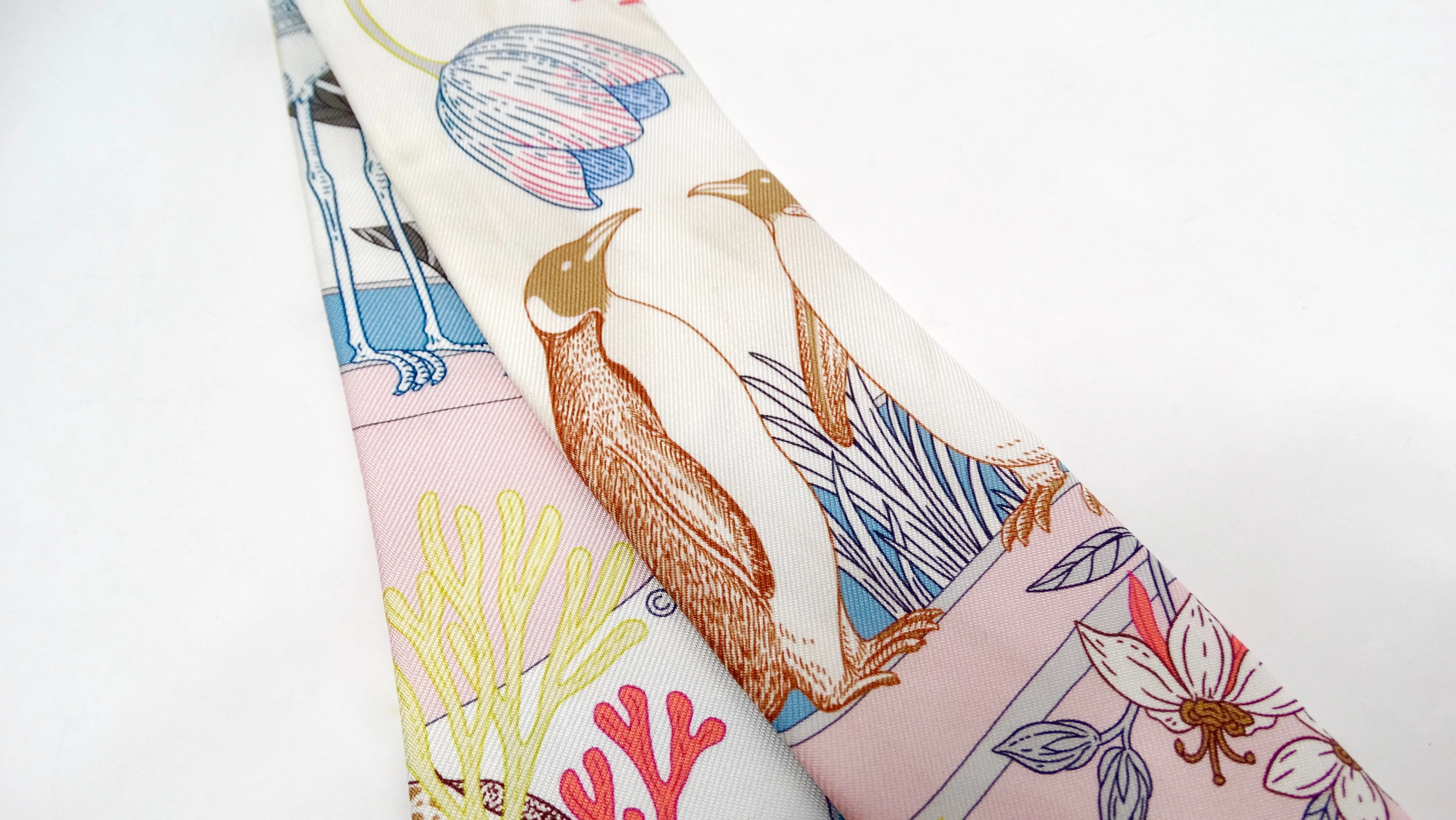 Hermes "Precious Paradise" Multicolor Exotic Animal Print Silk Scarf