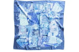 Hermes Voyage en Etoffes Silk Scarf by Annie Faire