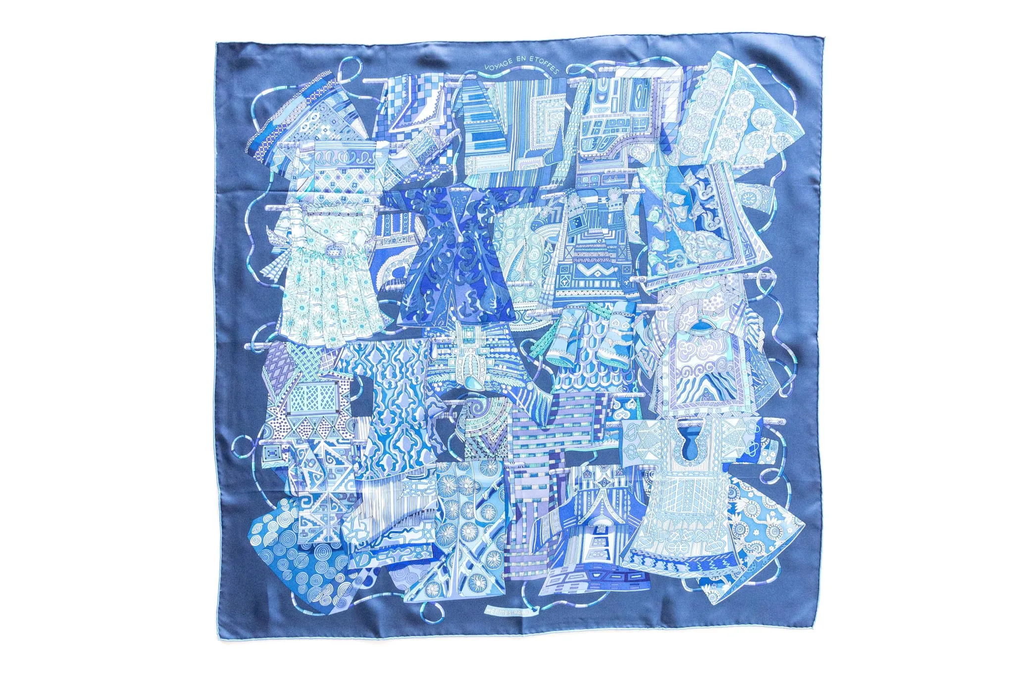 Hermes Voyage en Etoffes Silk Scarf by Annie Faire