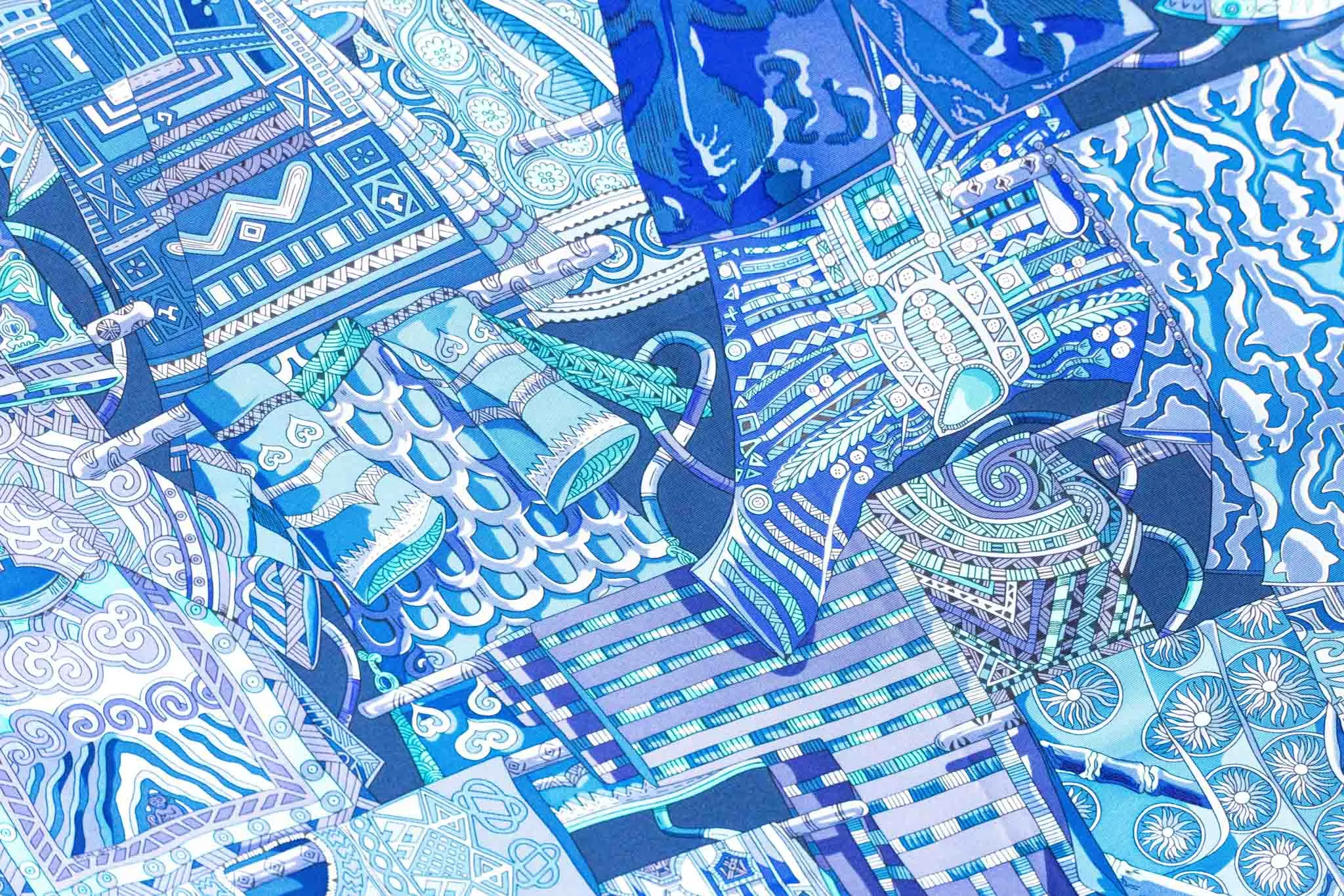 Hermes Voyage en Etoffes Silk Scarf by Annie Faire