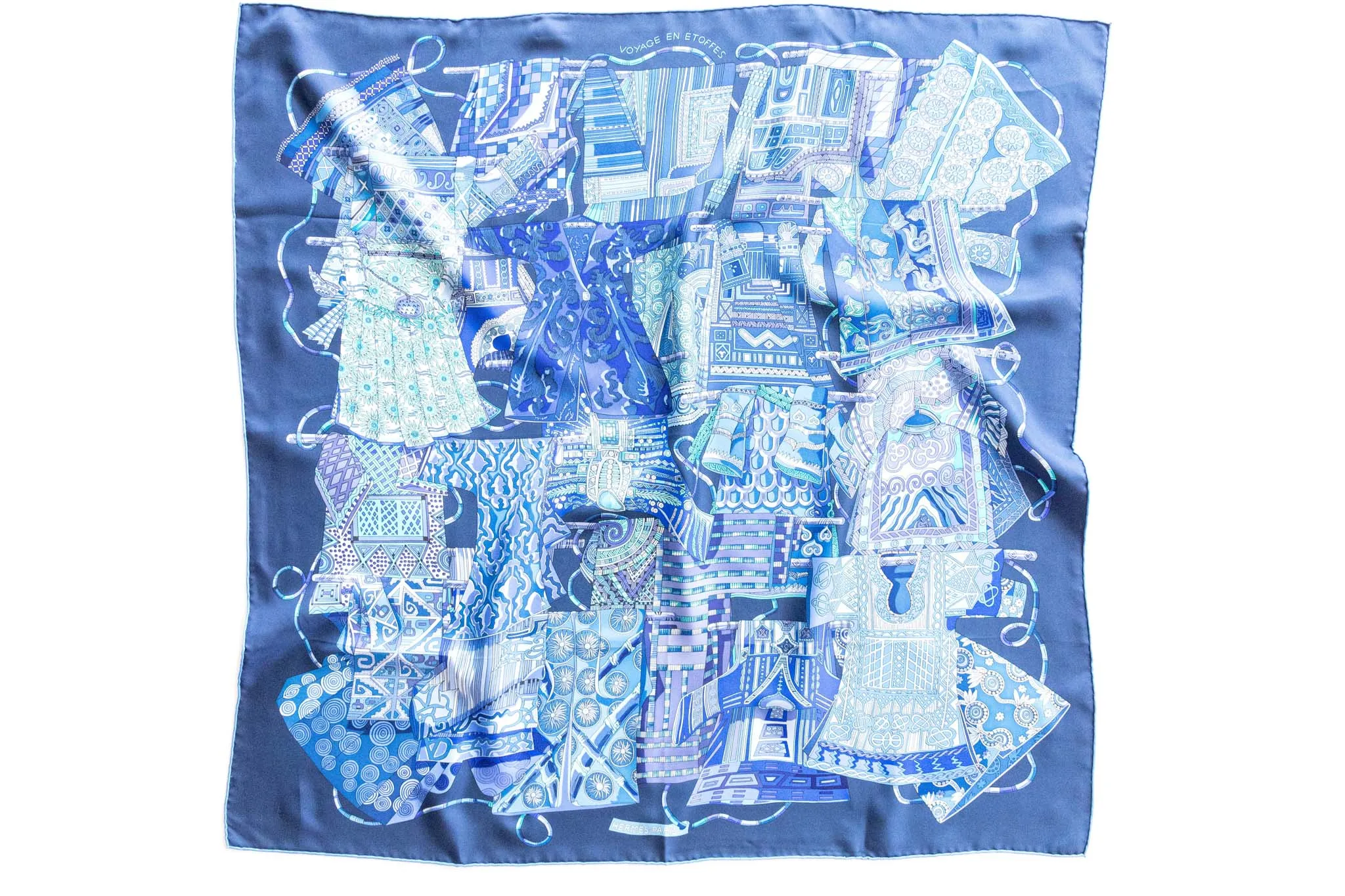 Hermes Voyage en Etoffes Silk Scarf by Annie Faire