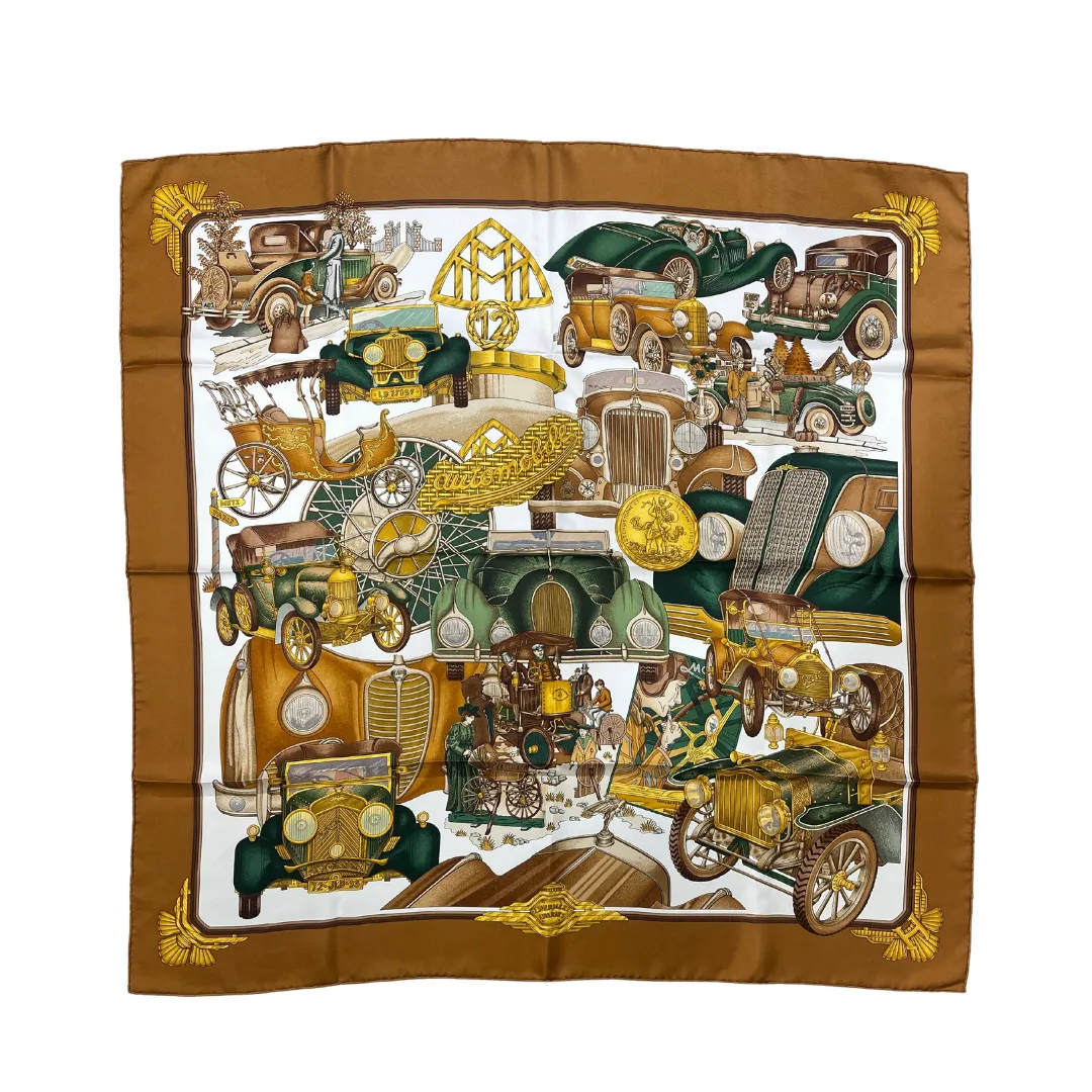 Hermès “Automobiles” Silk Scarf