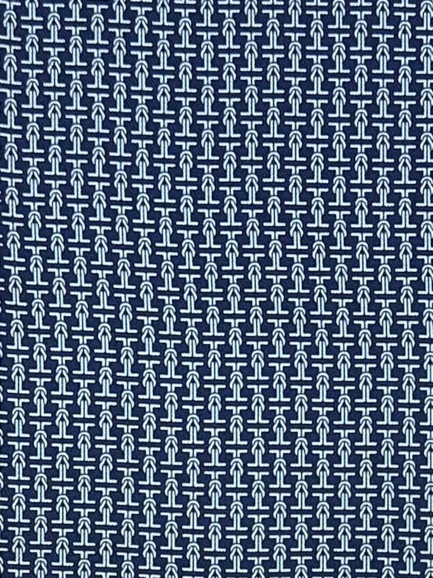 Hermès Blue Geometric Silk Pocketsquare