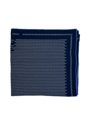 Hermès Blue Geometric Silk Pocketsquare