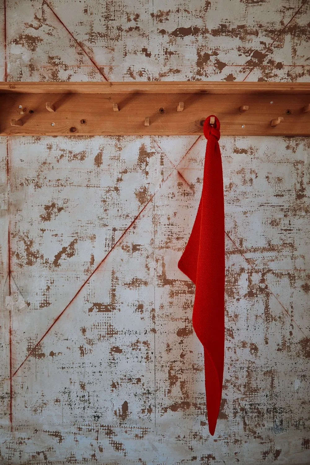 HORTENSE red Bandana in Merino Wool