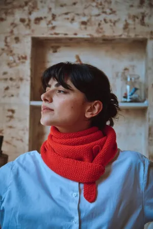 HORTENSE red Bandana in Merino Wool