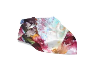 Hydrangea Gold Silk Scarf.