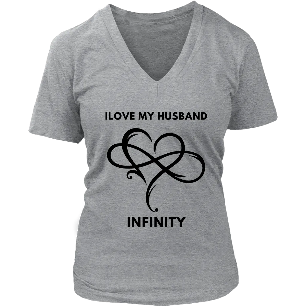 I Love My Husband Infinity Valentines Day Short Sleeve T-Shirt