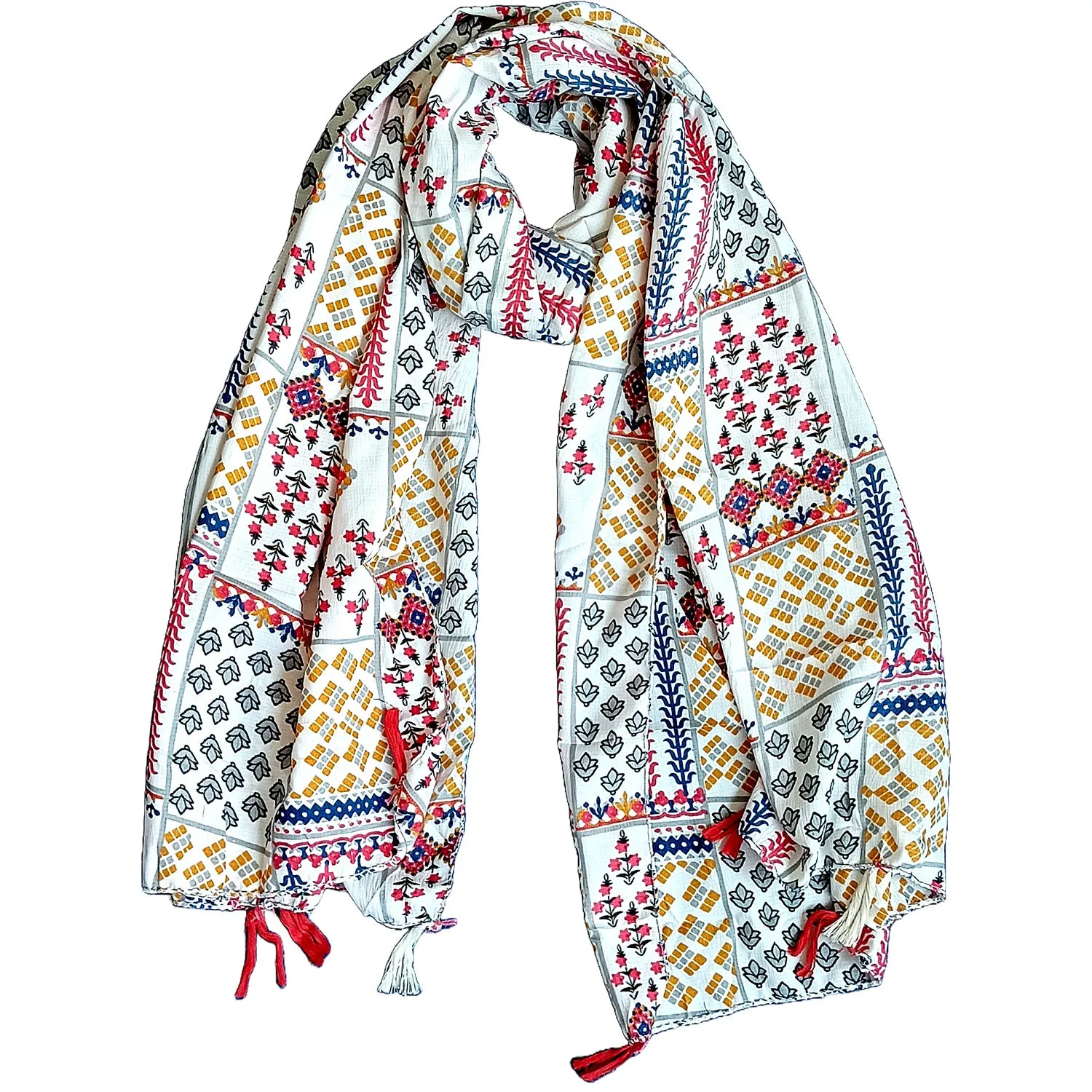 India Scarves Women's Designer  Scarf - All Seasons, Stylish & Comfortable Size L 170 Cm X W 70 Cm