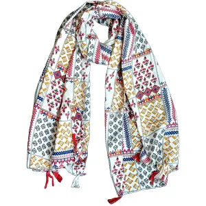 India Scarves Women's Designer  Scarf - All Seasons, Stylish & Comfortable Size L 170 Cm X W 70 Cm