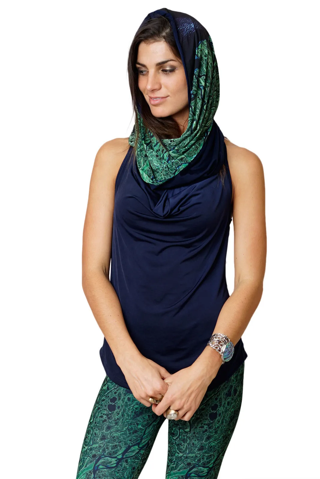 Infinity Scarf-Landscape Clothing-Google Earth Image-Lena Delta
