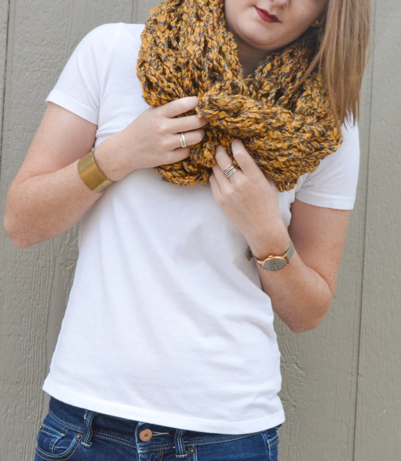 Infinity Scarf "Golden Mist"