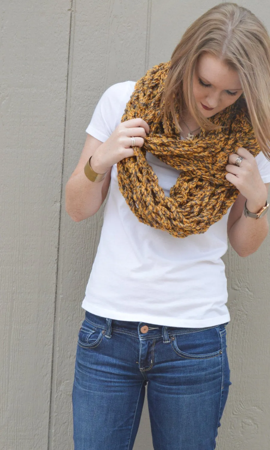 Infinity Scarf "Golden Mist"