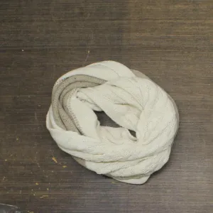 J. Jill Womens Cable Knit Large Infinity Scarf Brown / Ivory One Size