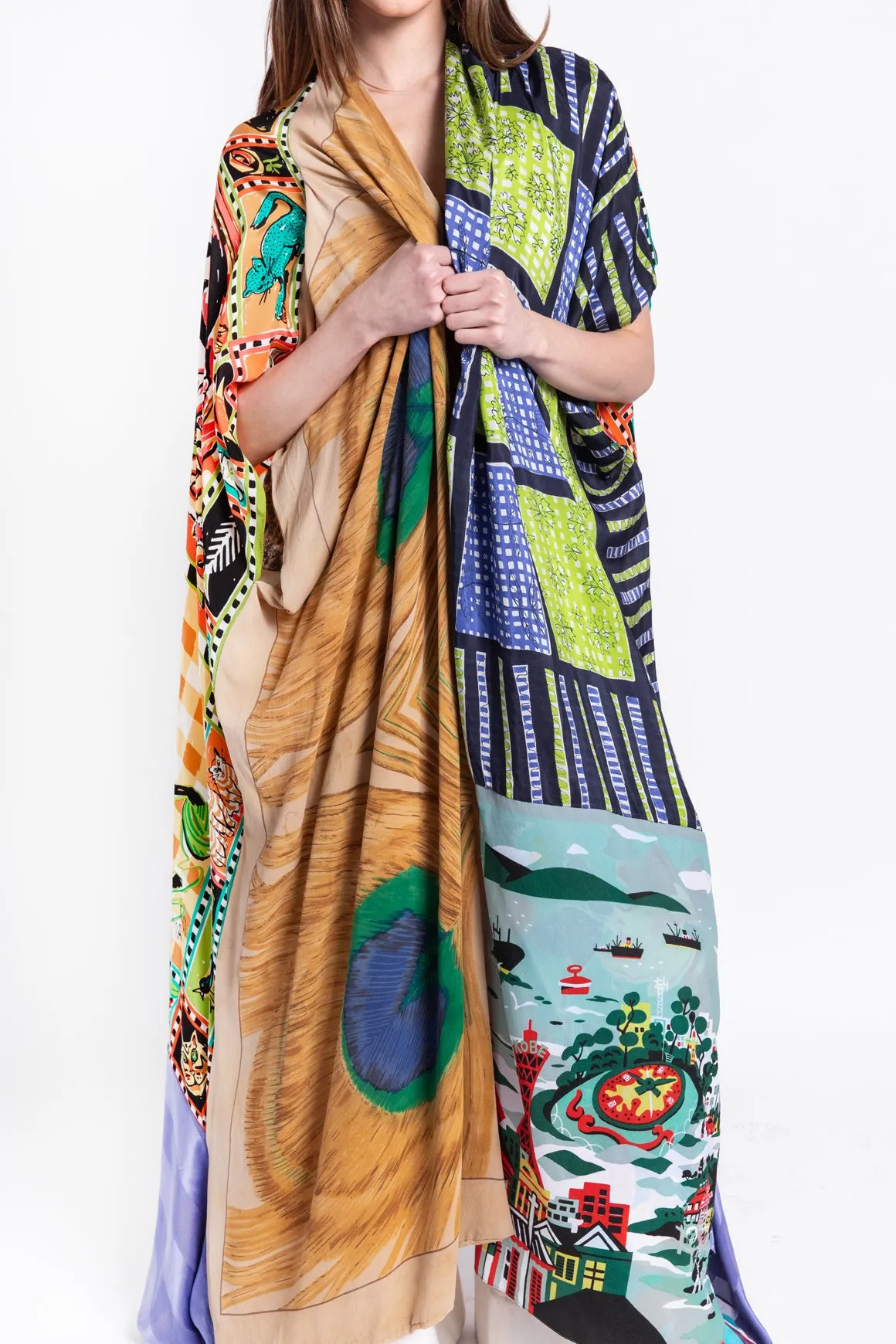 JOYS OF ANOTHER TIME Vintage Scarf Kimono