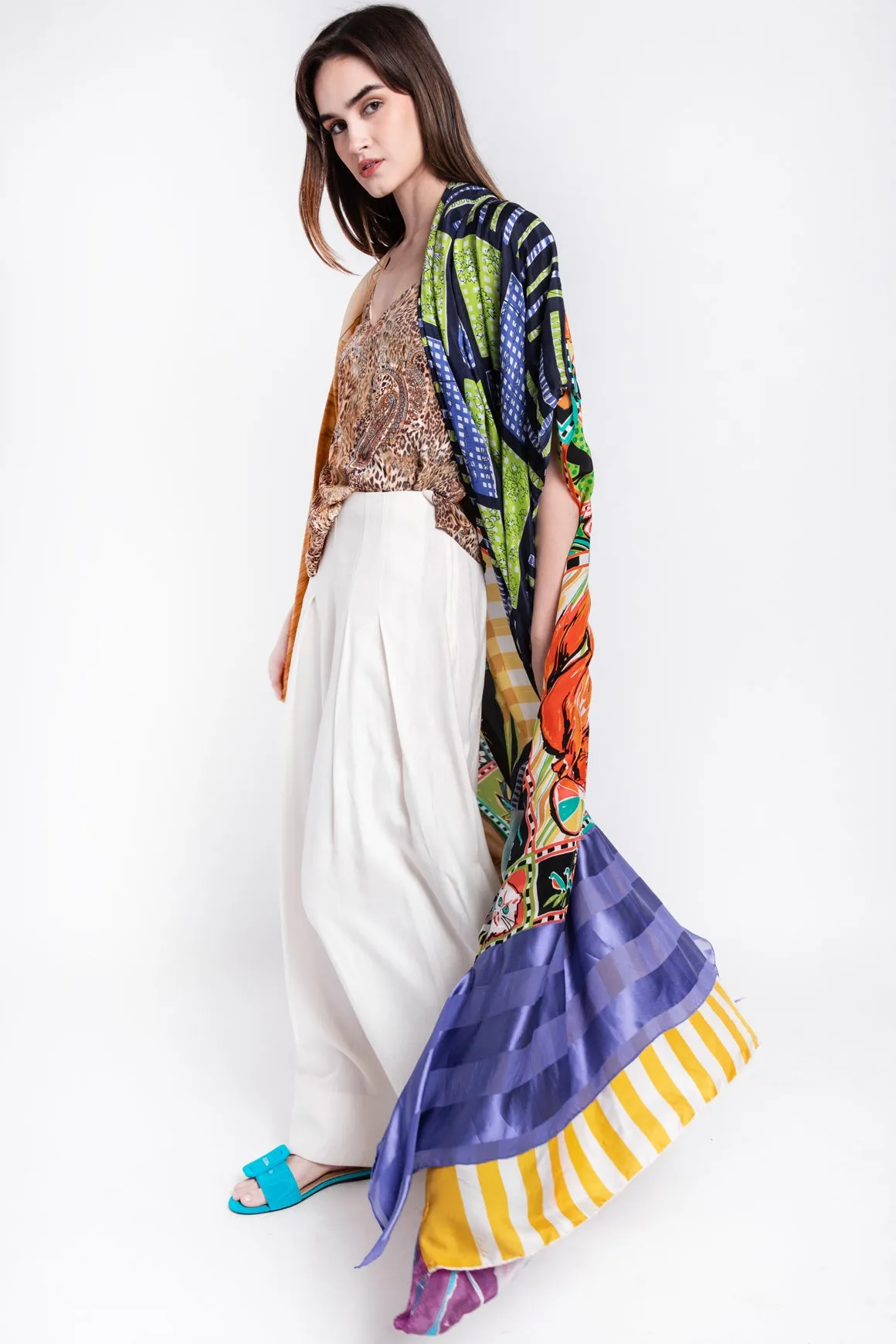 JOYS OF ANOTHER TIME Vintage Scarf Kimono