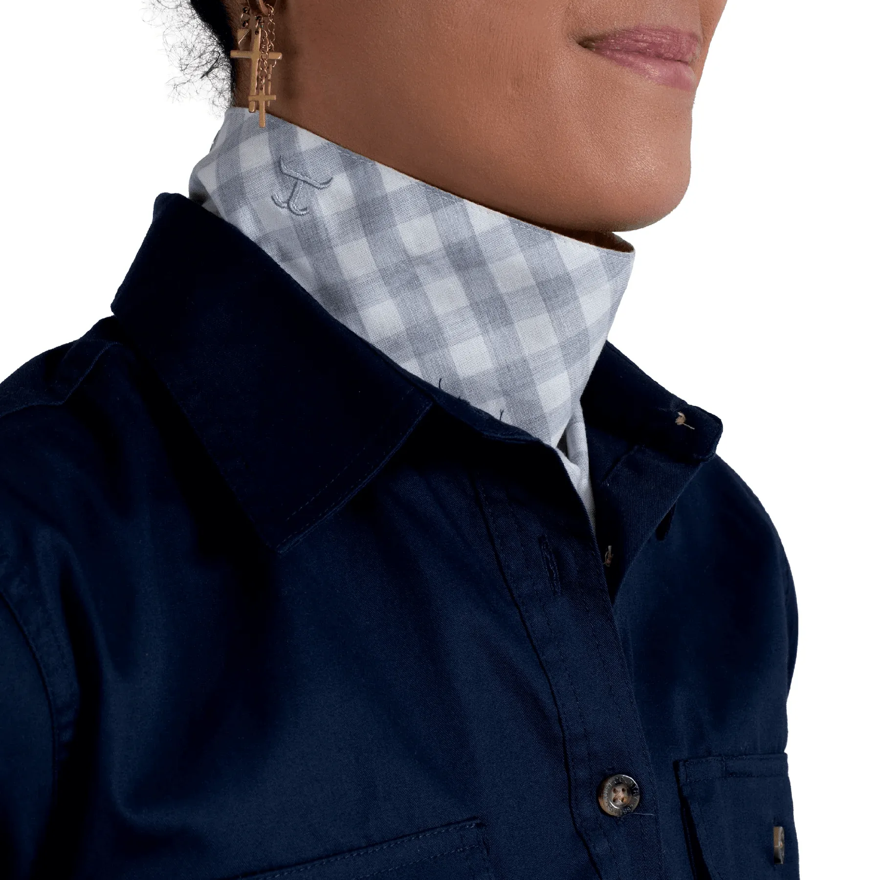 Just Country Carlee Double sided Scarf Fawn/grey Check