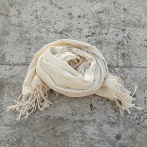 Kala Swaraj Mulmul Cotton Shawl - Natural