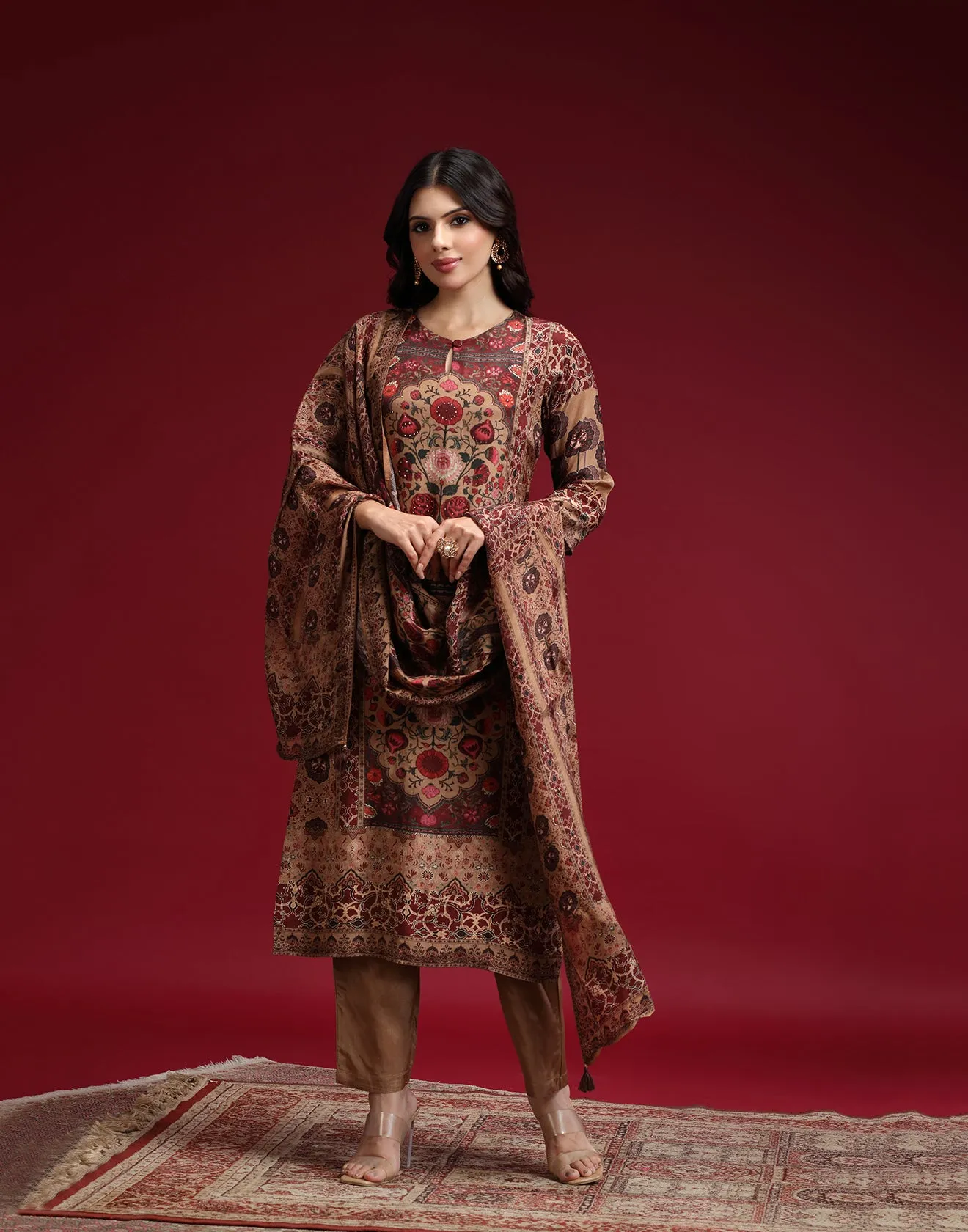 Kamal-E-Khaas Printed Workwear Kurta Set