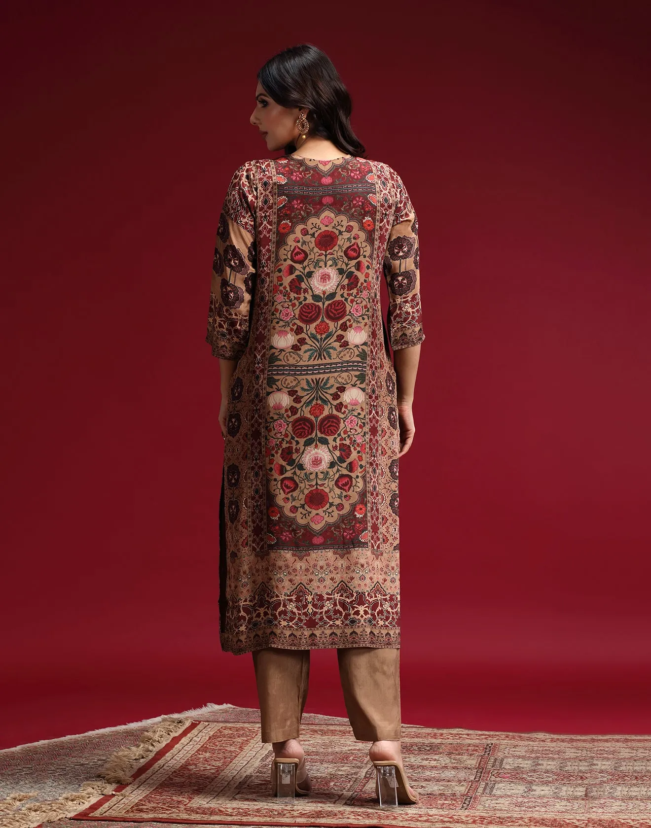 Kamal-E-Khaas Printed Workwear Kurta Set
