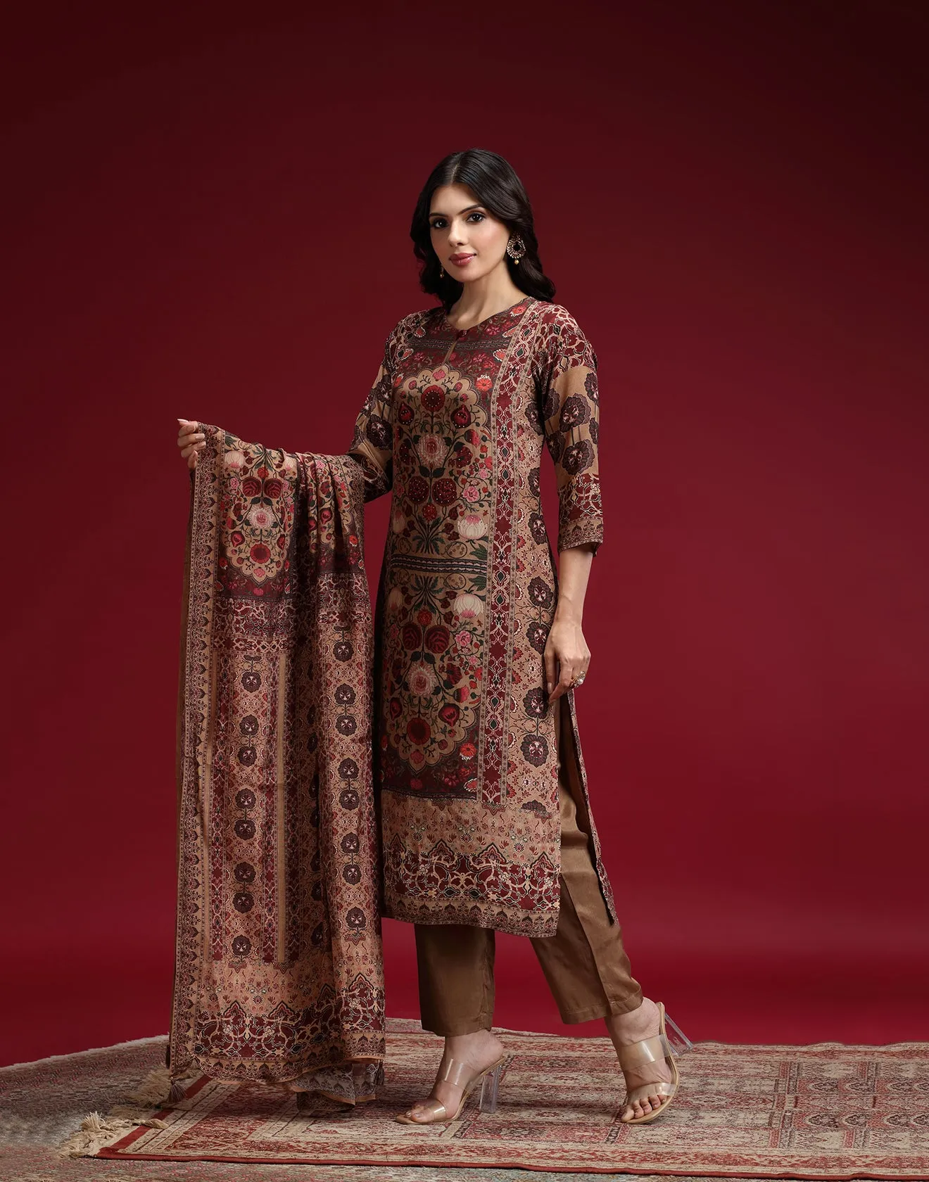 Kamal-E-Khaas Printed Workwear Kurta Set